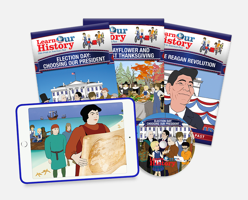 Learn Our History American History video lessons for kids. Available on DVD and streaming video.